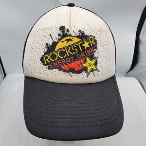 RockStar Energy Drink Trucker Hat Cap Mesh Casual Spell Out Logo Comfort